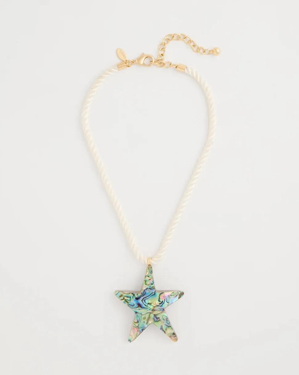 Abalone Shell Star Pendant Necklace