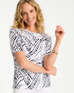 Abstract Pima Elbow Sleeve Tee