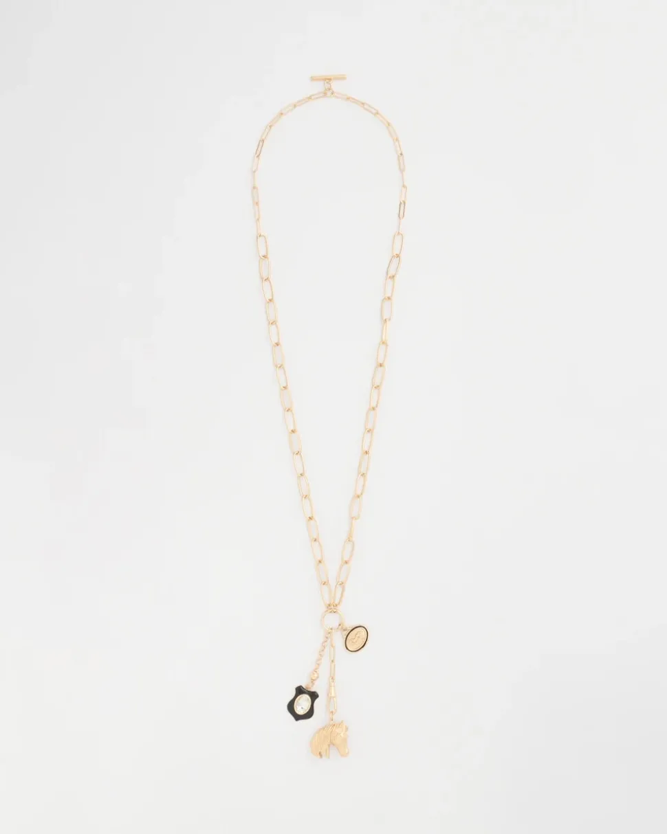 Adjustable Equestrian Charm Toggle Necklace