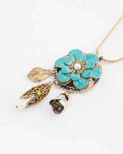 Adjustable Flower Charm Pendant Necklace
