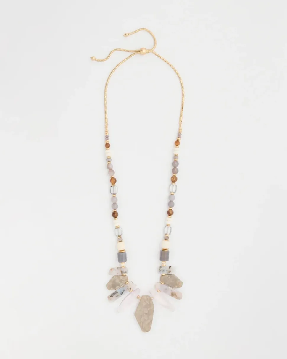Adjustable Genuine Stone Neutral Necklace