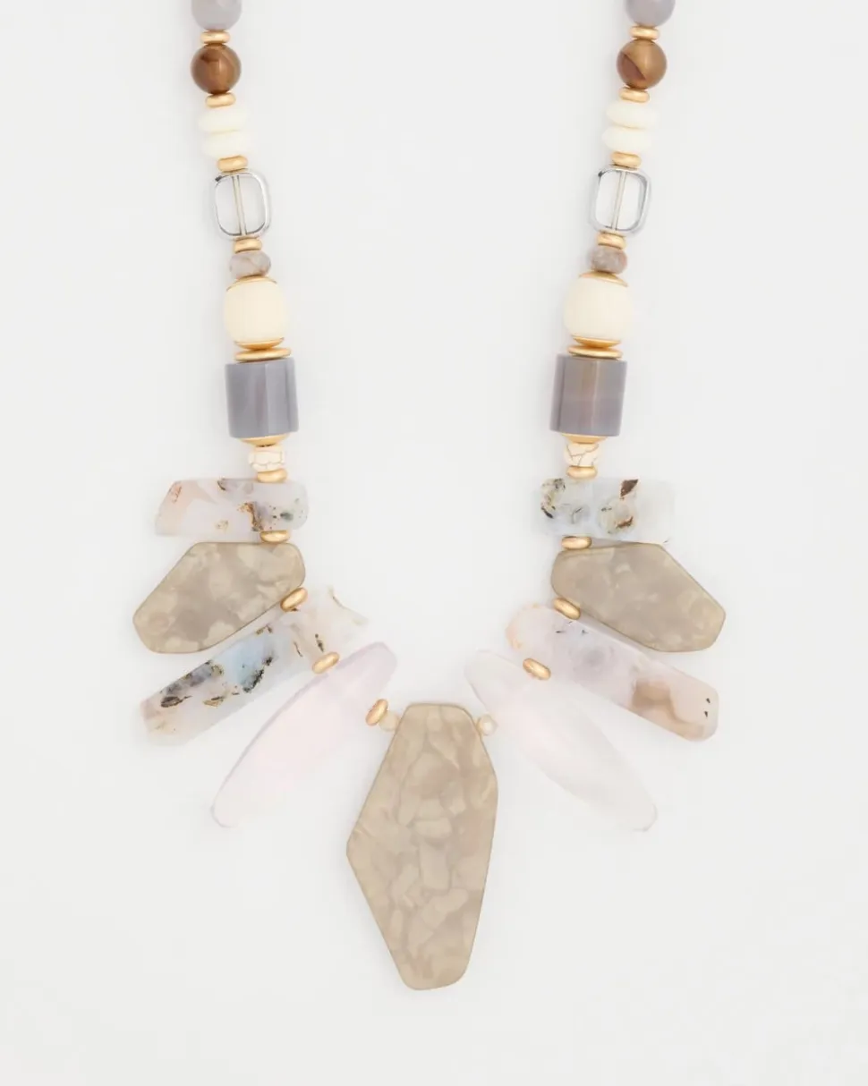 Adjustable Genuine Stone Neutral Necklace