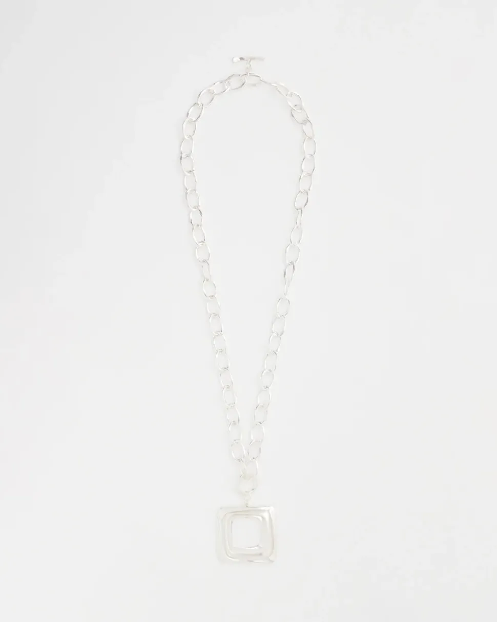 Adjustable Square Pendant Necklace