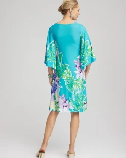 Angel-Sleeve Boat Neck Dress