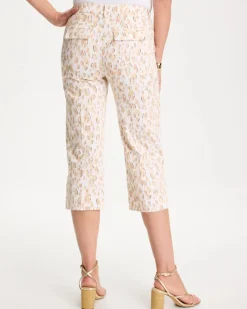 Animal Print Emme Sateen Straight Capri Pants