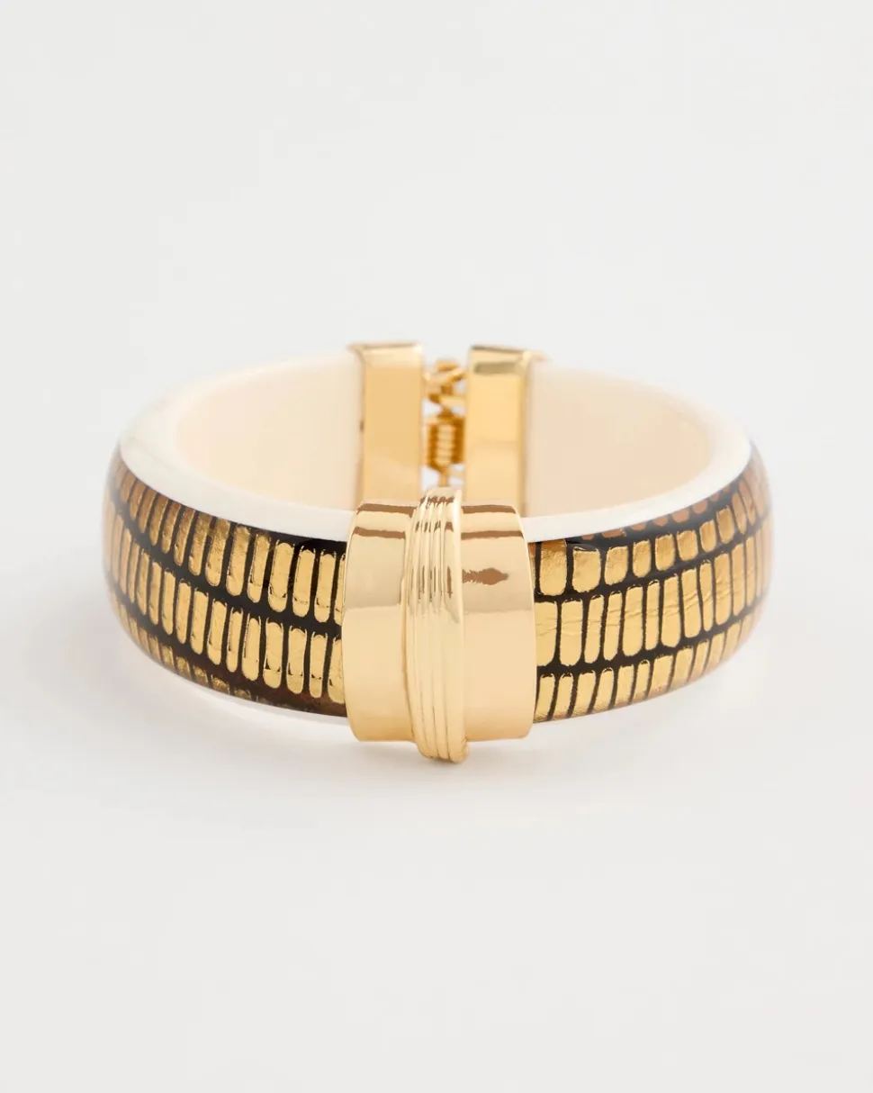 Animal Print Golden Hinge Bracelet
