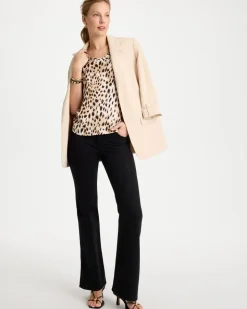 Animal Print Jersey Satin Tank Top