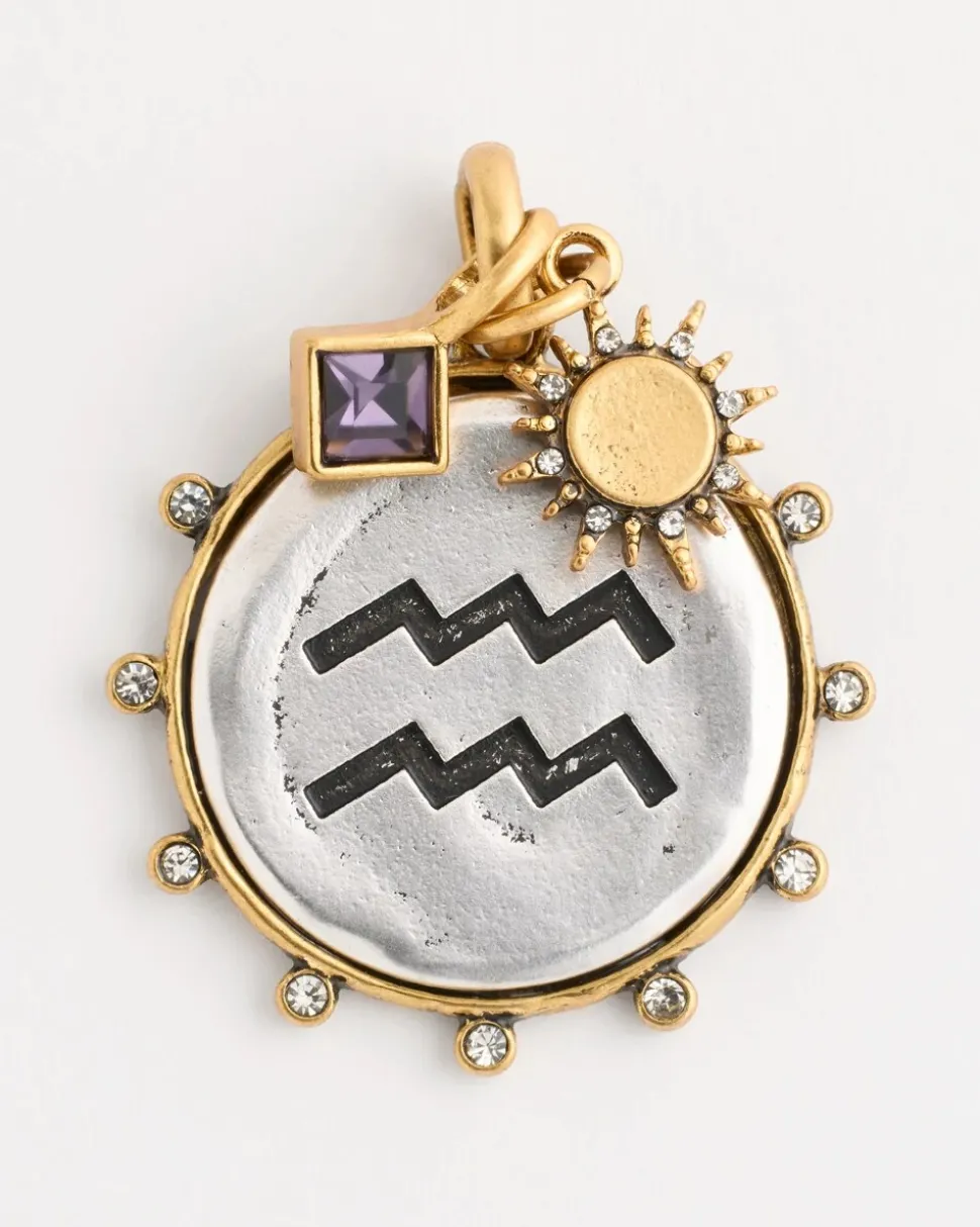 Aquarius Zodiac Charm Pendant