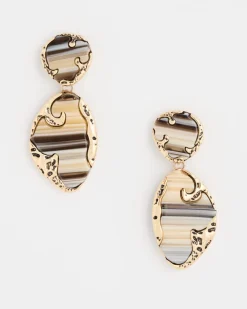 Artisanal Resin Organic Drop Earrings