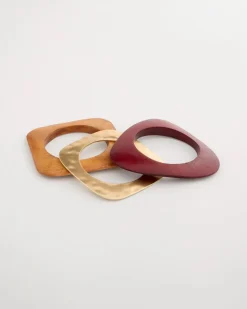 Asymmetrical Bangle Set of Three