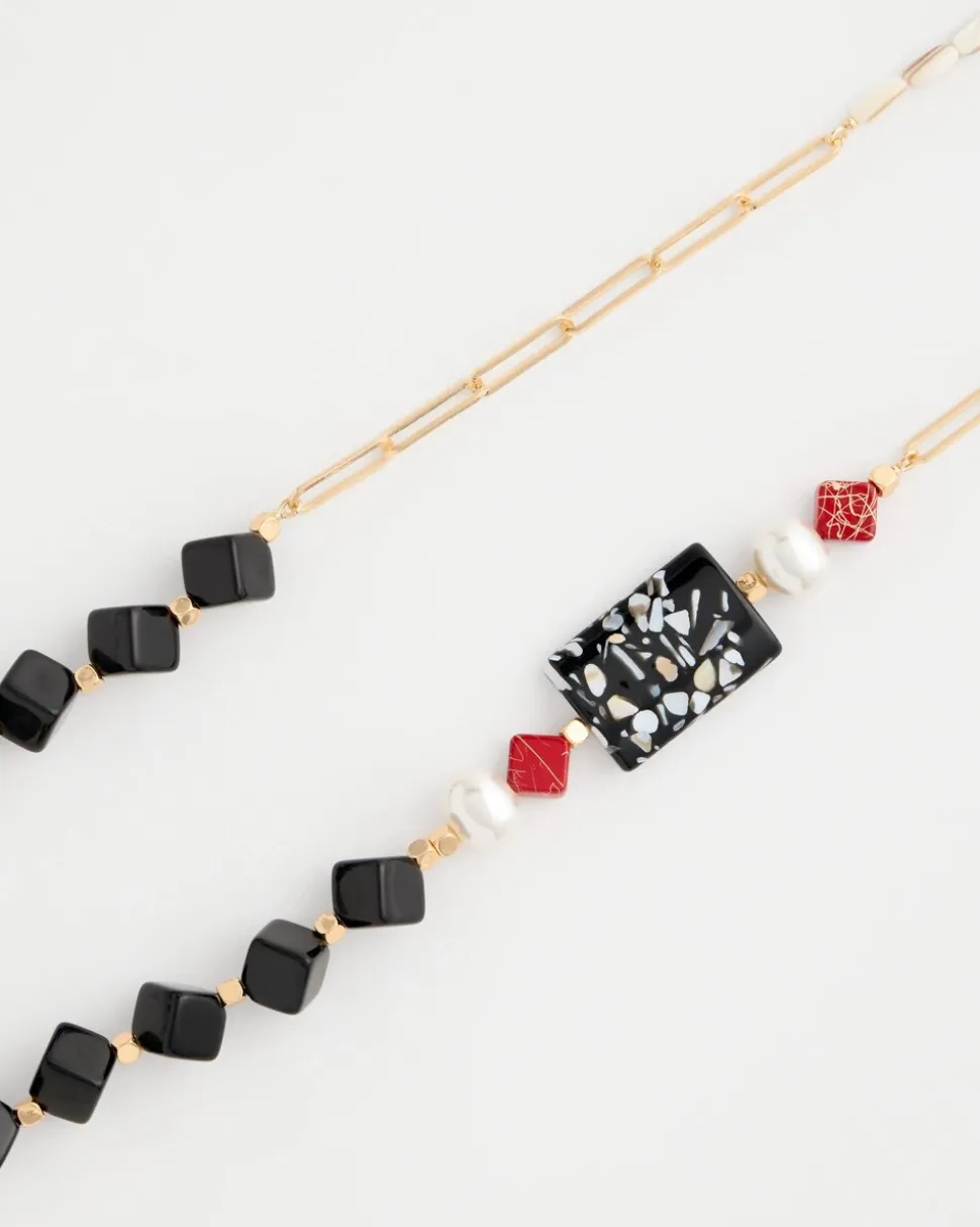 Asymmetrical Long Single-Strand Necklace