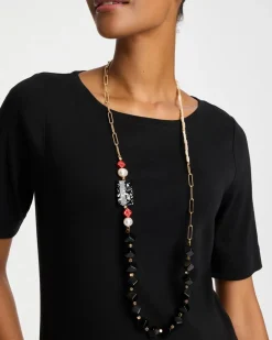 Asymmetrical Long Single-Strand Necklace
