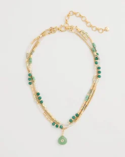 Aventurine Stone Pendant Necklace