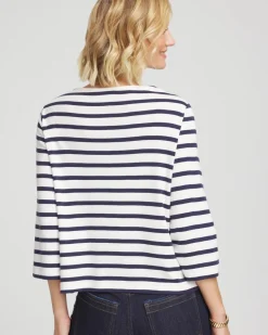 Bateau Neck Stripe Top