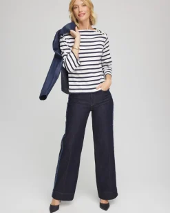 Bateau Neck Stripe Top