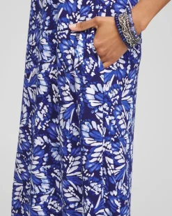 Batwing Sleeved Jersey Midi Dress