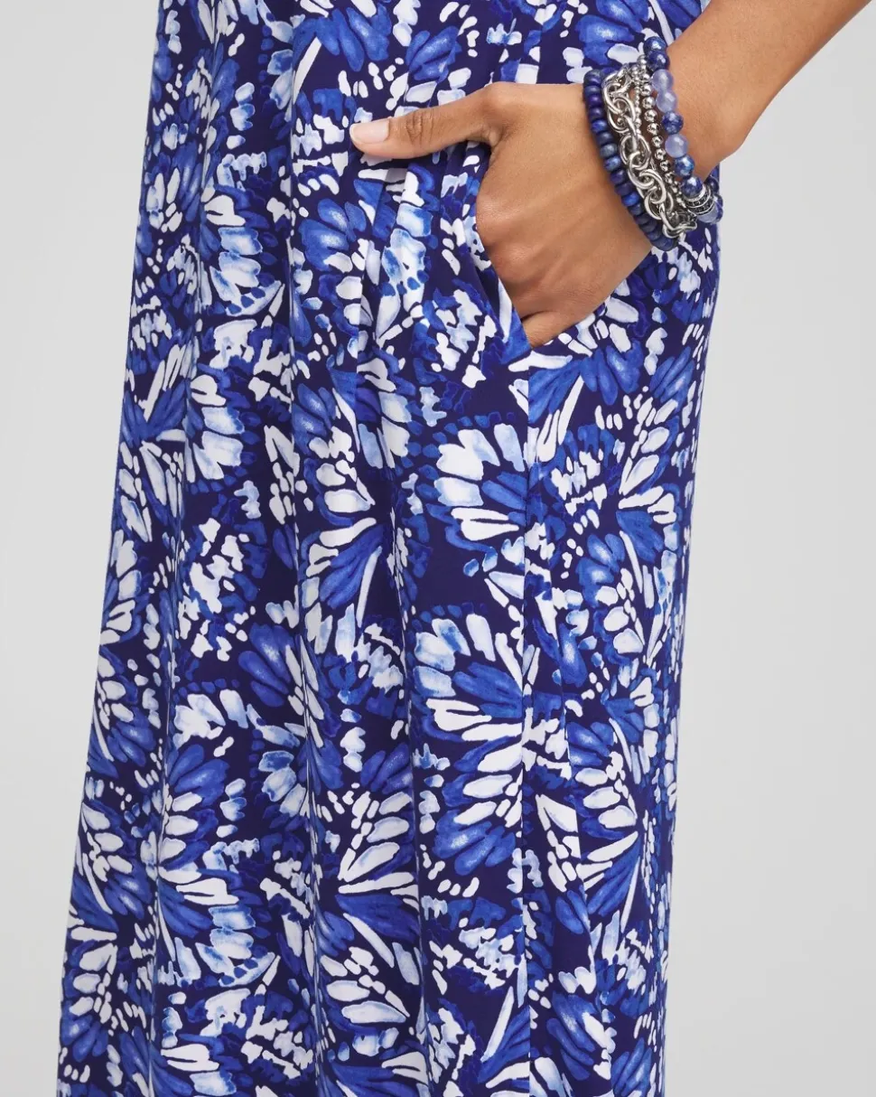 Batwing Sleeved Jersey Midi Dress