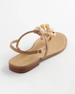Beach Seashell T-Strap Sandals