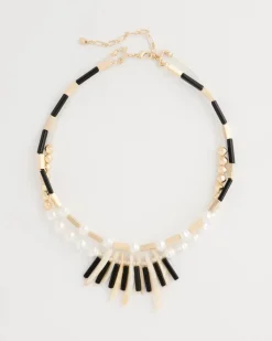 Beaded Charm Double-Strand Necklace