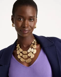 Beaded Multi-Strand Bib Necklace