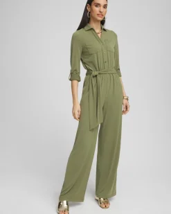 Belted Jersey Maxi Jumpsuit