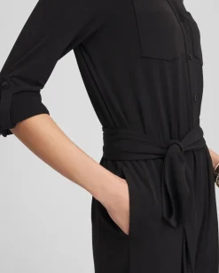 Belted Jersey Maxi Jumpsuit
