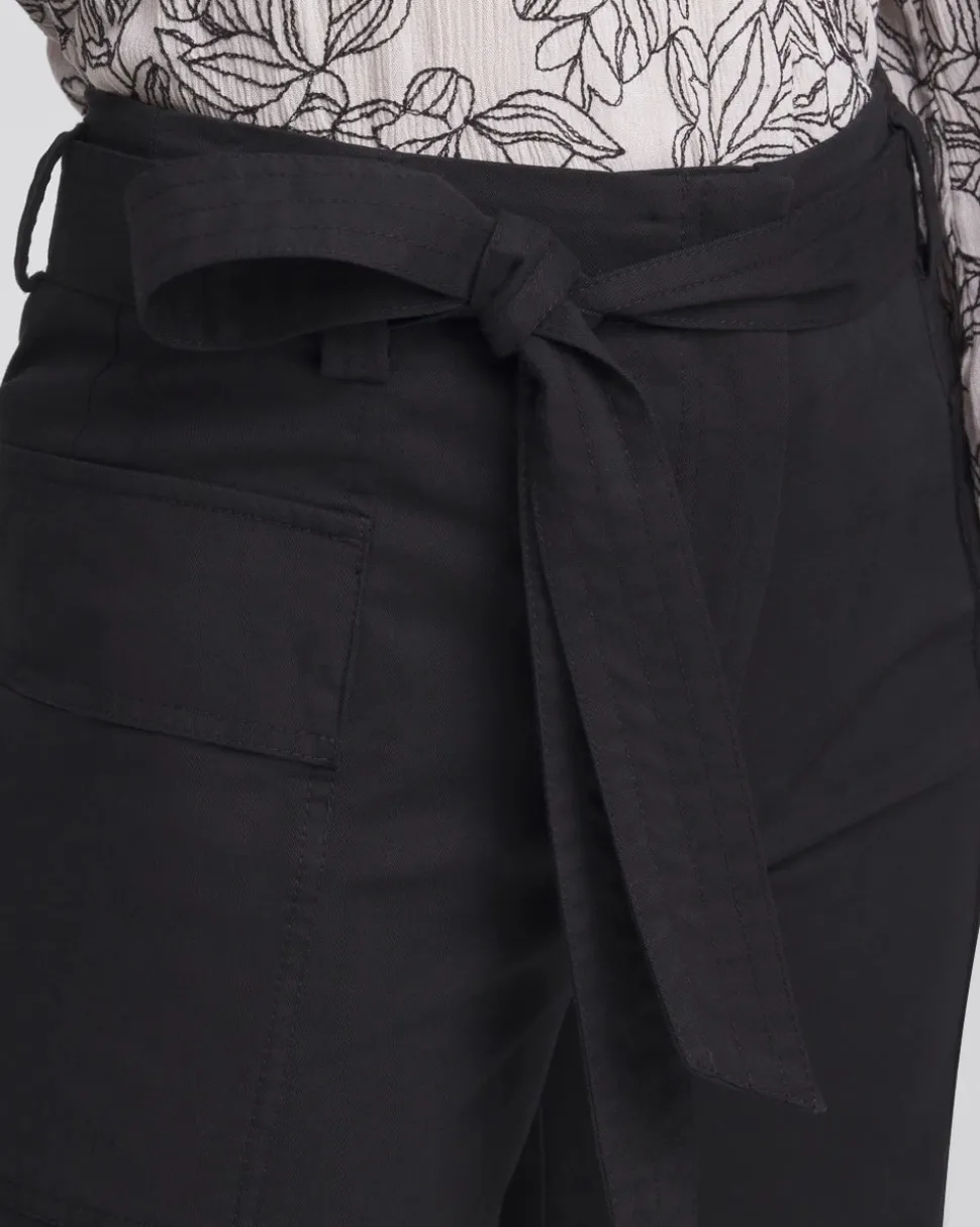 Belted Twill Utility Cropped Pants