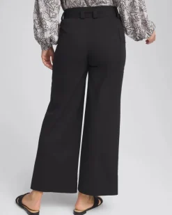 Belted Twill Utility Cropped Pants