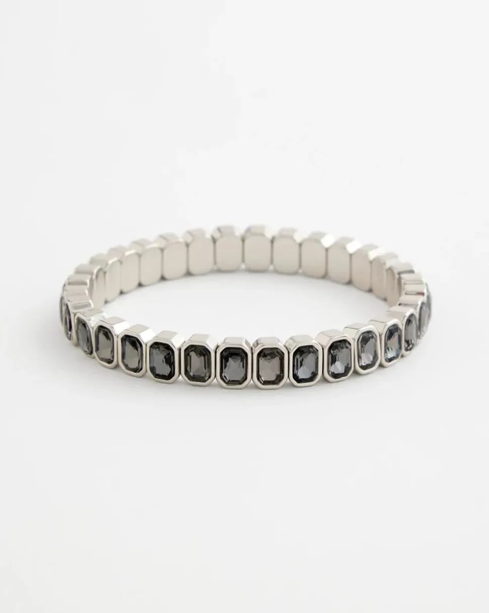 Bezel Set Stretch Tennis Bracelet