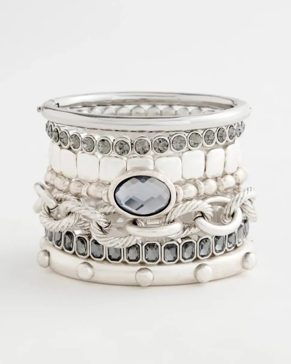 Bezel Set Stretch Tennis Bracelet