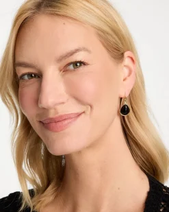 Black Teardrop Earrings