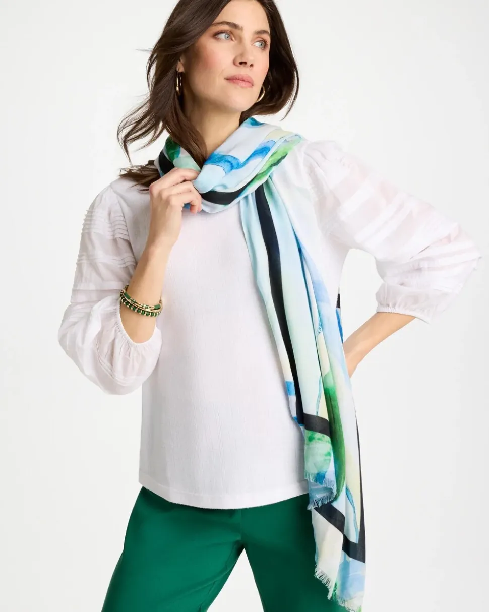 Blooming Brush Oblong Scarf