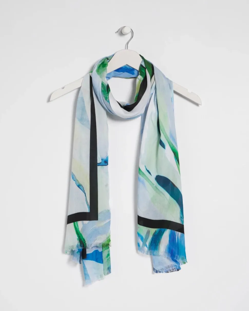 Blooming Brush Oblong Scarf