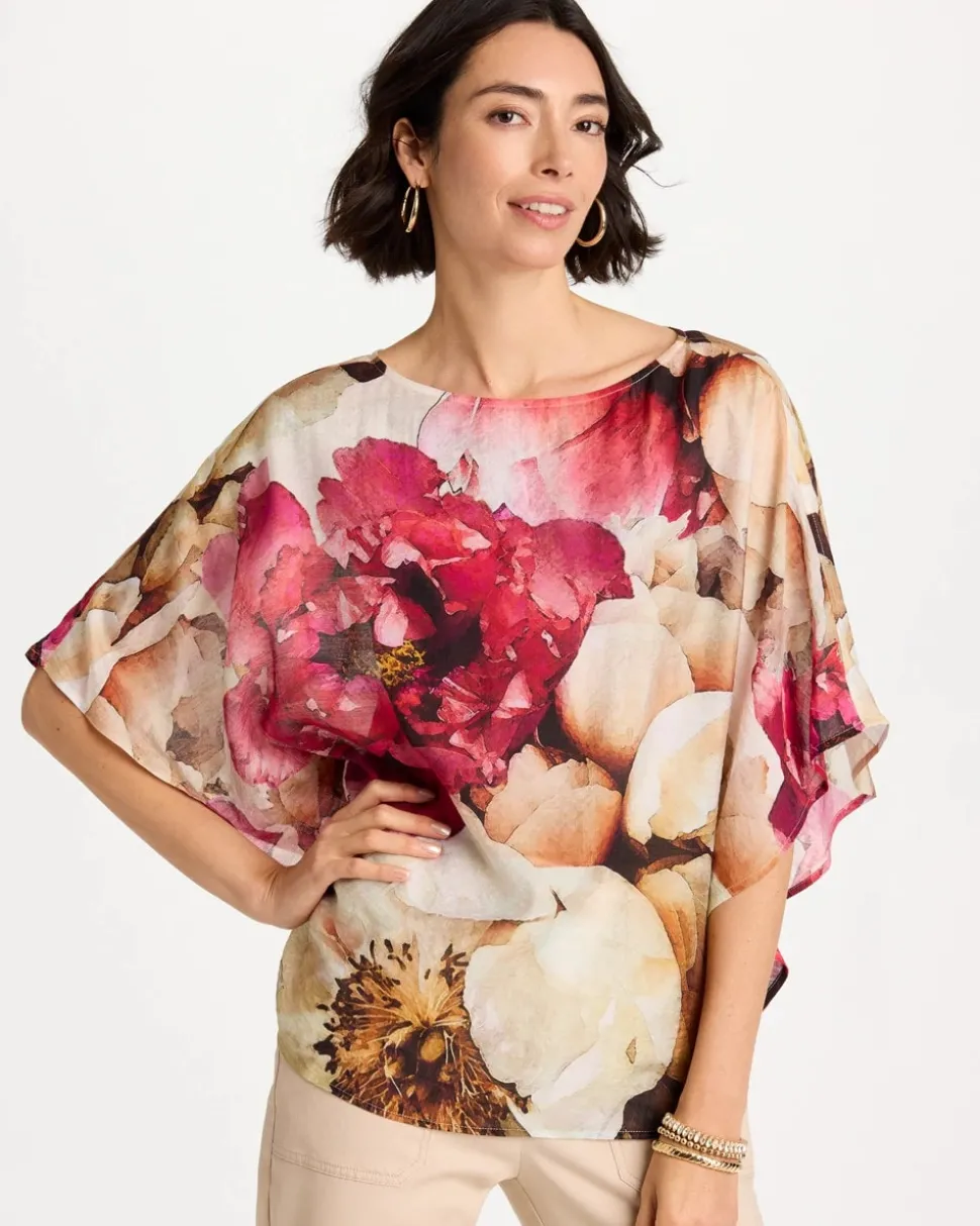 Boatneck Printed Poncho