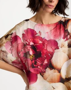 Boatneck Printed Poncho