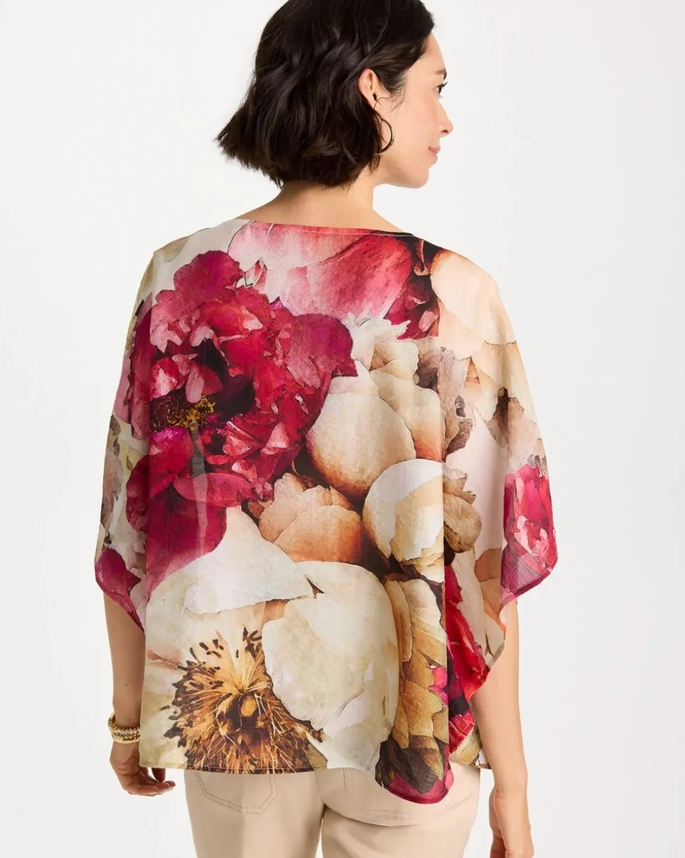 Boatneck Printed Poncho