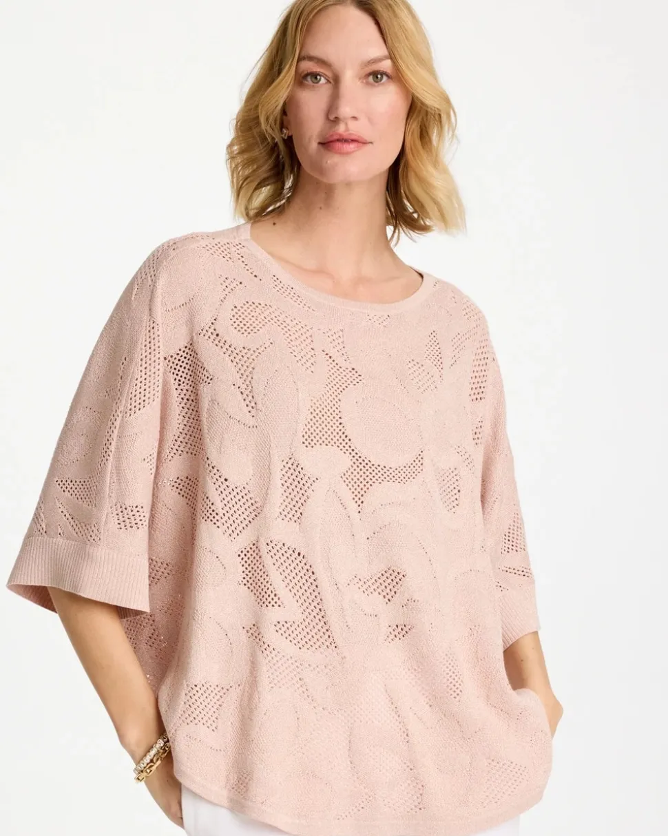 Boatneck Rounded Hem Poncho