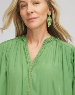 Braided Batwing Blouse