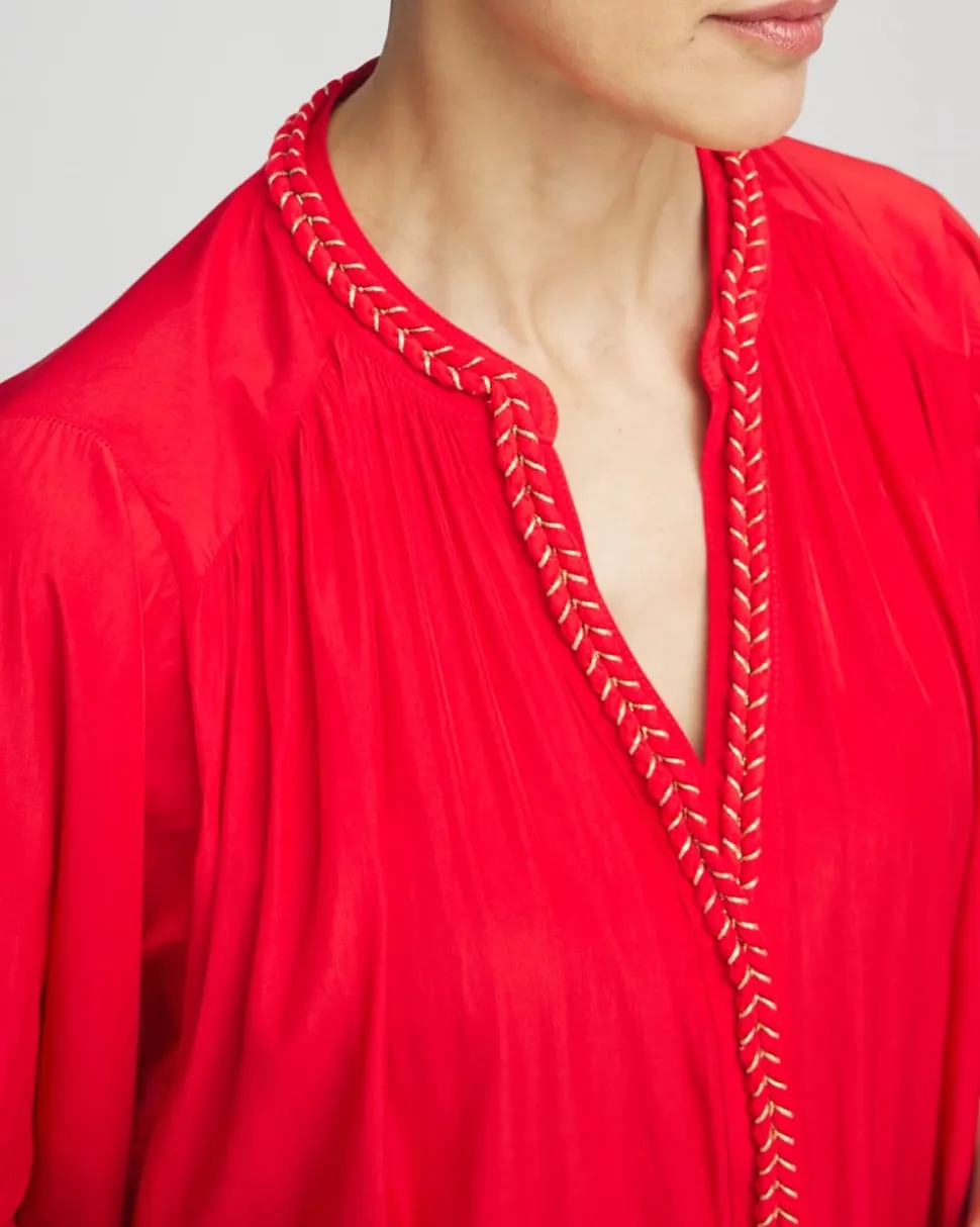 Braided Batwing Blouse