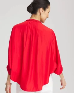 Braided Batwing Blouse