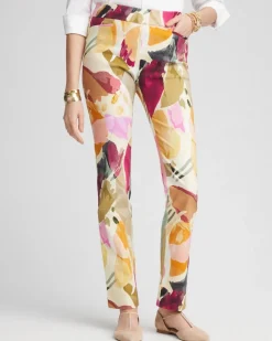 Brigitte™ Abstract Floral Slub Pants