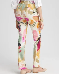 Brigitte™ Abstract Floral Slub Pants