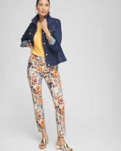 Brigitte Autumn Print Ankle Pants