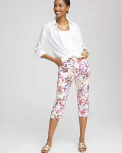 Brigitte™ Floral Pull-On Capri Pants