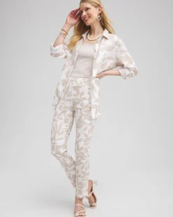 Brigitte Leaf Etch Ankle Pants