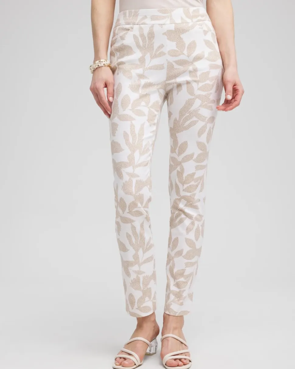 Brigitte Leaf Etch Ankle Pants
