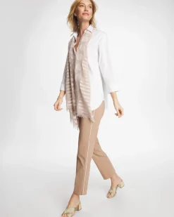 Brigitte™ Piped Straight Cropped Pants