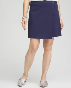 Brigitte™ Pull-On Asymmetrical Wrap Skort