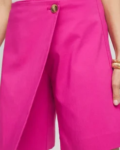 Brigitte™ Pull-On Asymmetrical Wrap Skort