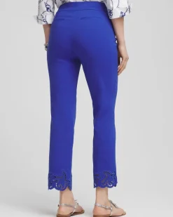Brigitte™ Pull-On Cutwork Cropped Pants